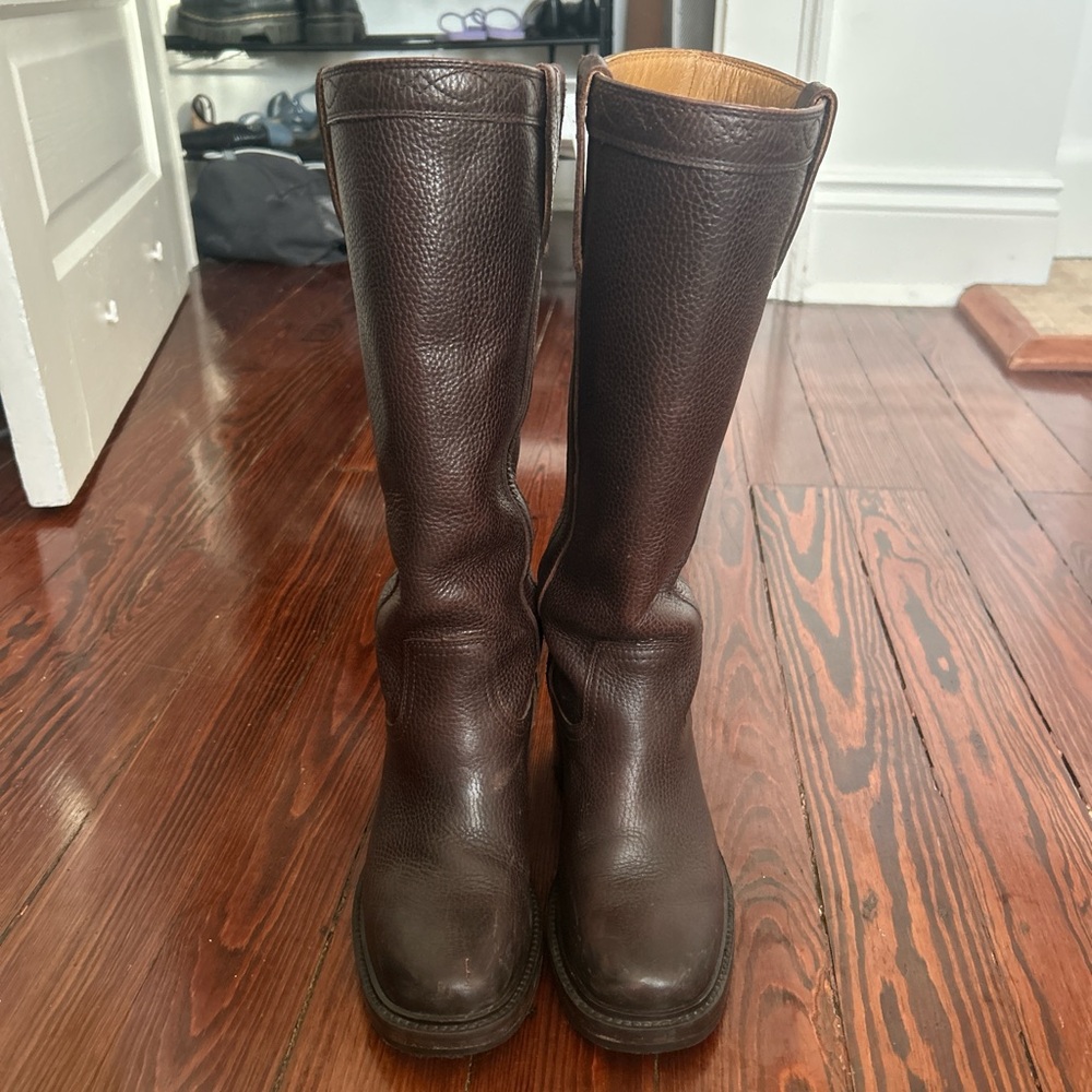 Frye Boots: Kate Pull On, in Dark Brown